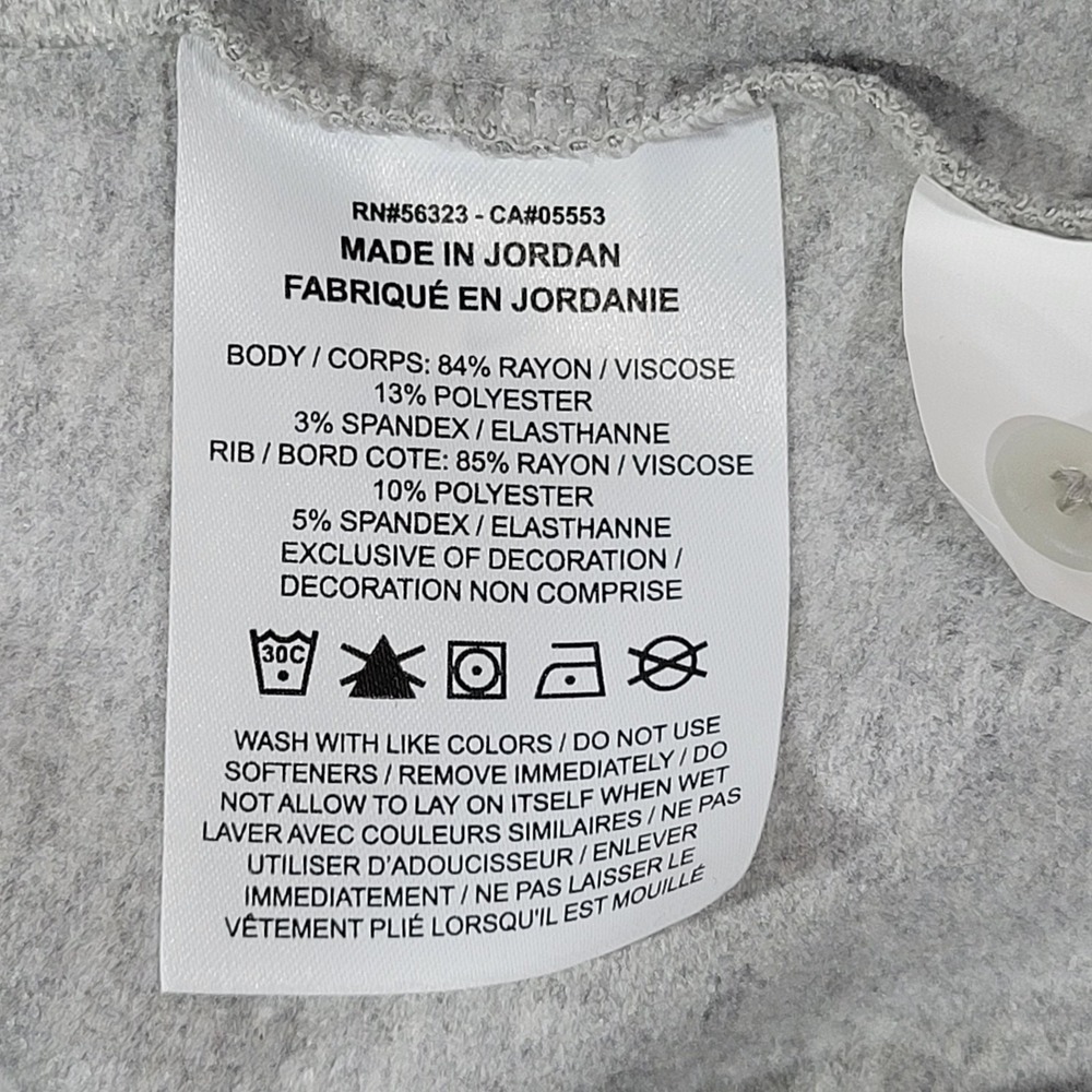 Nike Yoga Women's Dri-Fit Gray Cropped Hoodie‎ Sweatshirt Training XL - Picture 10 of 13